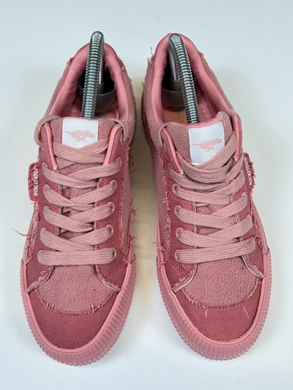 ROCKET DOG DISTRESSED PINK SNEAKERS FRAYED WOMENS SIZE 7.5